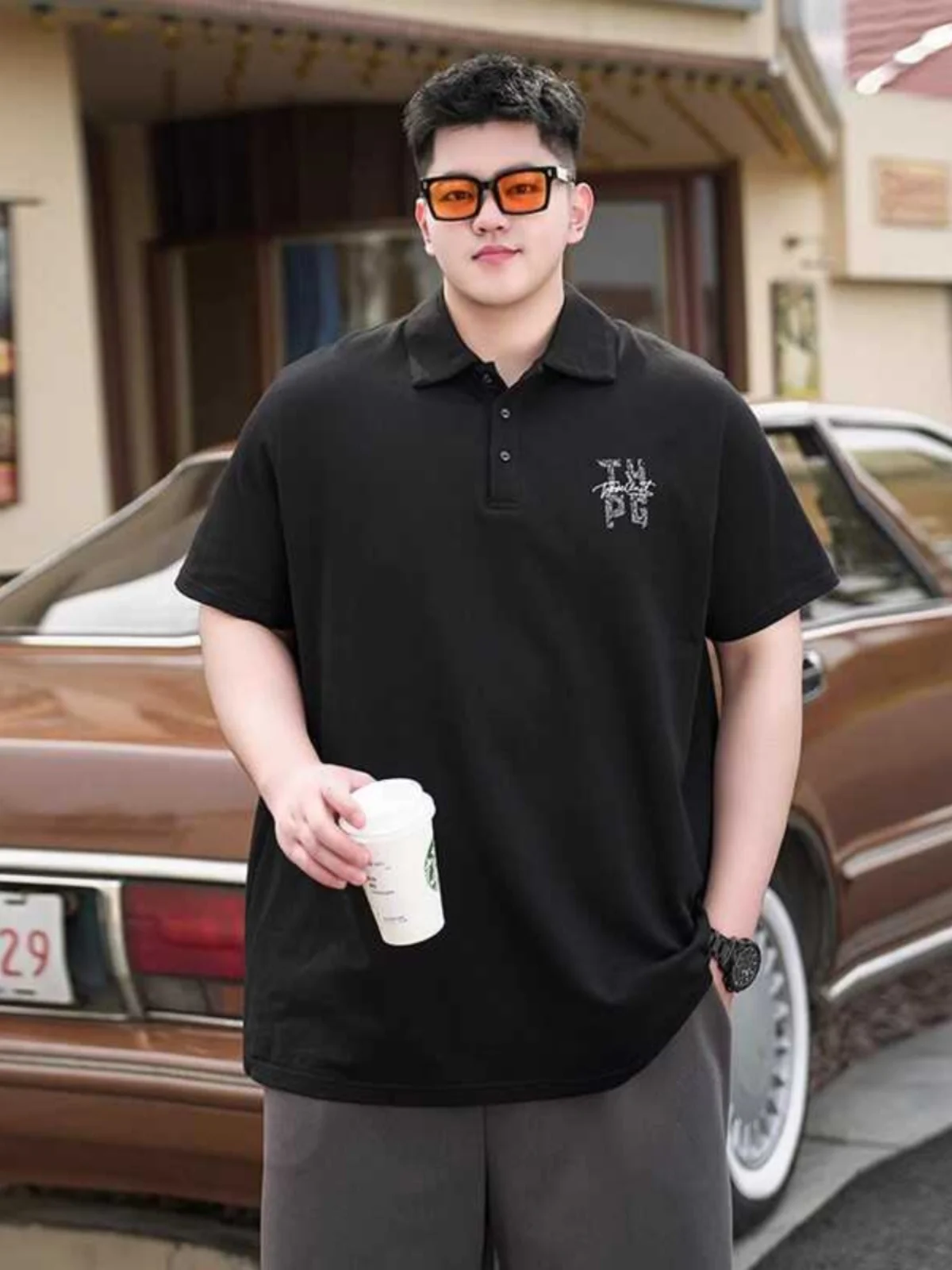 

Модная мужская летняя футболка больших размеров с принтом, свободного кроя, повседневная, от китайского бренда, молодежная, стильная