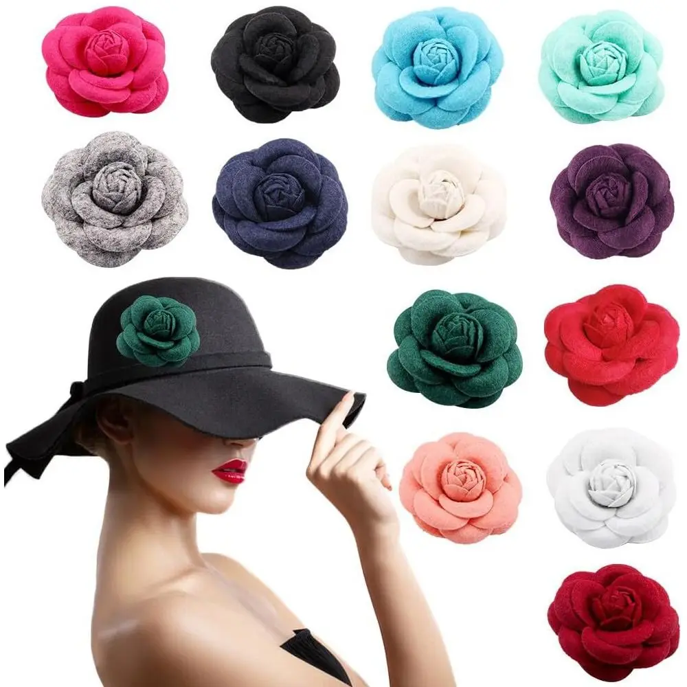 

Тканевые аксессуары ручной работы, брошь с цветком камелии, ювелирные изделия, подарки, красочная одежда, шапка, шарф, булавка, костюм, свитер, пальто