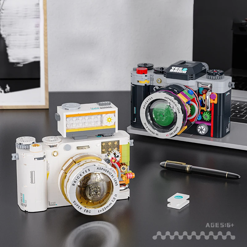 Retro Camera Bouwpakketten Micro Bouwstenen Set Model Verjaardagscadeaus voor Volwassen Kinderen Kind Collectible Speelgoed Idee Bricks Sets
