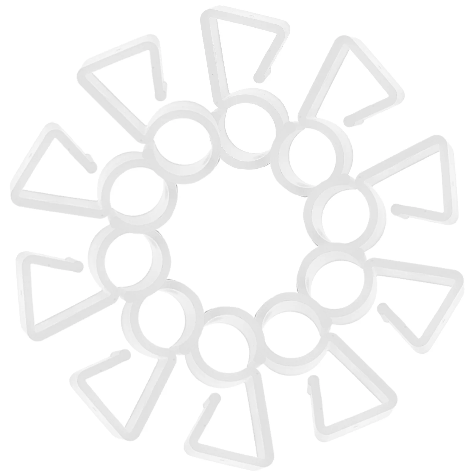 

100pcs Plastic Hooks Decorative Lamp Hangers For Christmas Lights Outdoor Party Decoration Pendant Hook Chic Shape Reusable