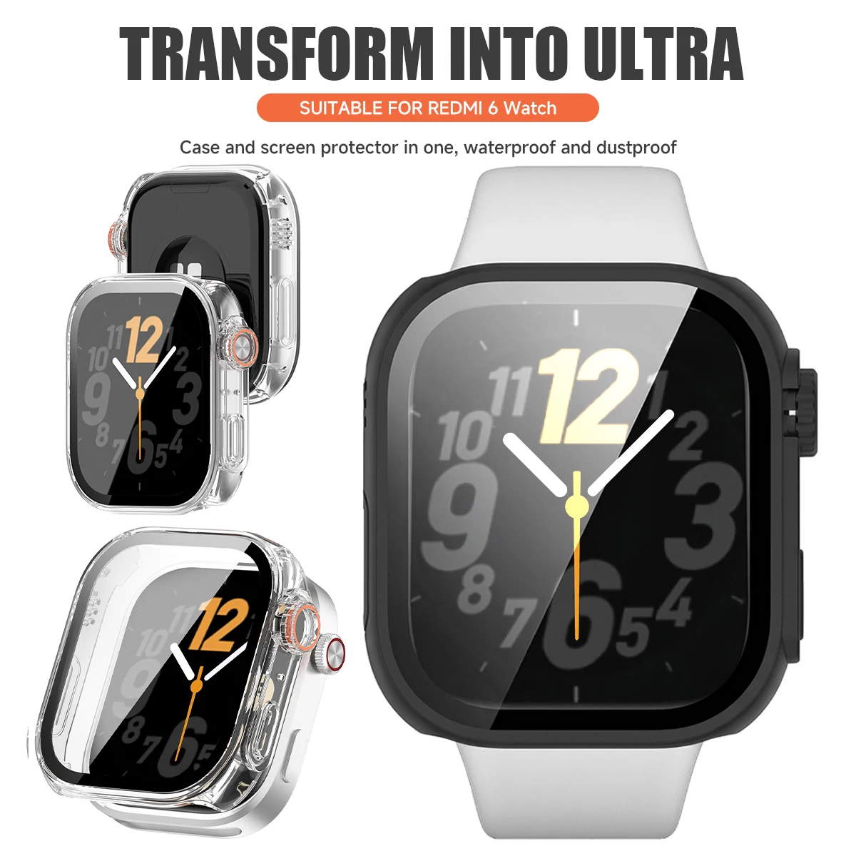 PC Case+Glass for Xiaomi Redmi Watch 6 Screen Protector Change To Ultra Anti-scratch Bumper Protective Cover for Redmi Watch 6 image 6