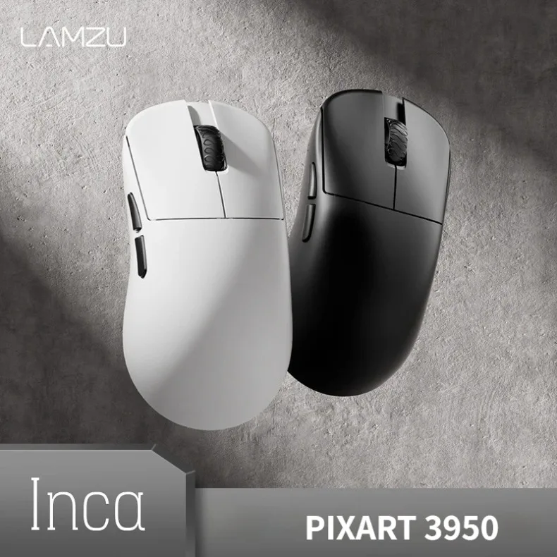 

Игровая мышь LAMZU Inca, беспроводная двухрежимная игровая мышь Pixart 3950, датчик 30 точек на дюйм, 40 г, легкая игровая мышь для киберспорта для ПК, геймера, подарок
