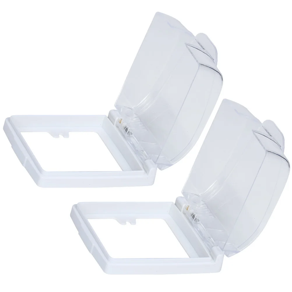 

2 Pcs Doorbell Waterproof Cover Transparent Rainproof ABS Durable Suitable Fingerprint Devices Access Control Outdoor Protective