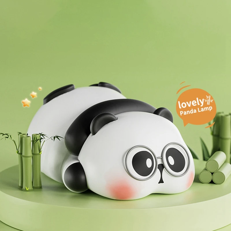 ГОРЯЧИЙ! Силиконовый ночник с пандой, детская спальня, лампа для защиты глаз, лампа с пандой, чтобы сопровождать вам спать ночью