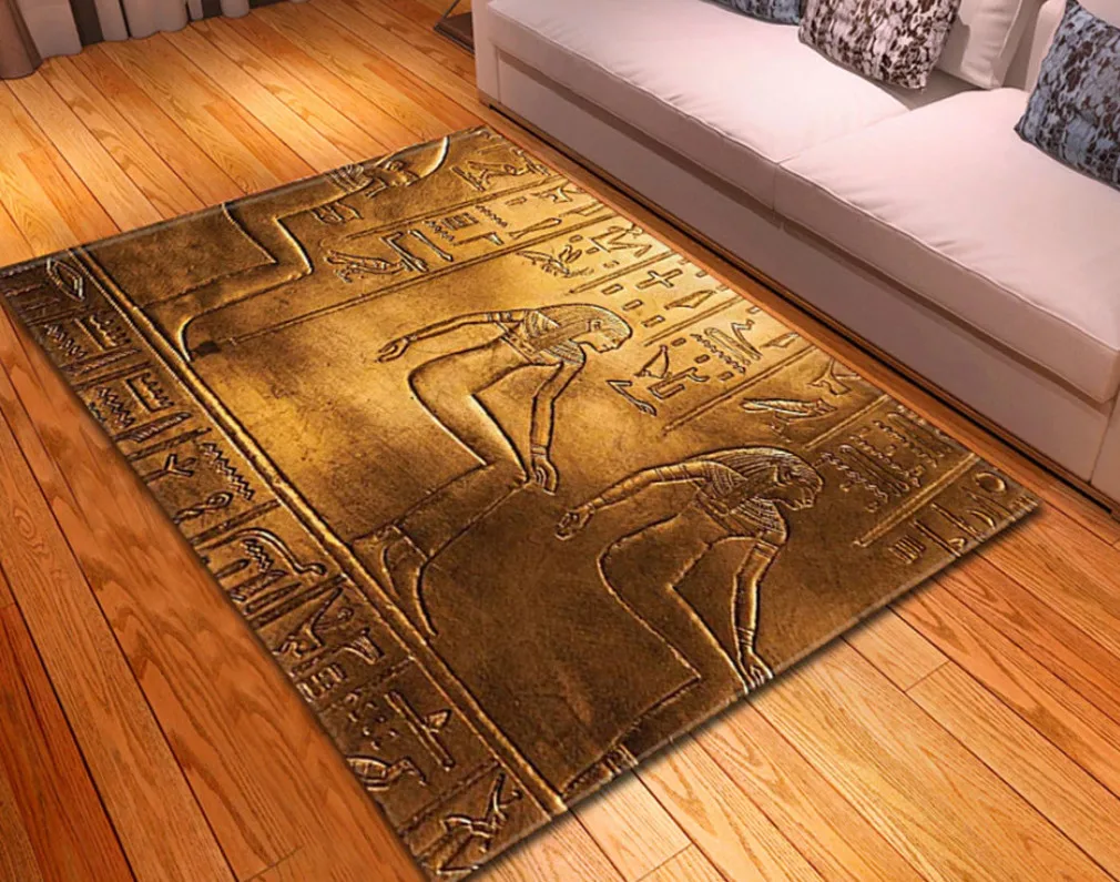 Ancient Egypt Pyramid Pharaoh Carpet Floor Mat HD Print Living Room Antislip Rug