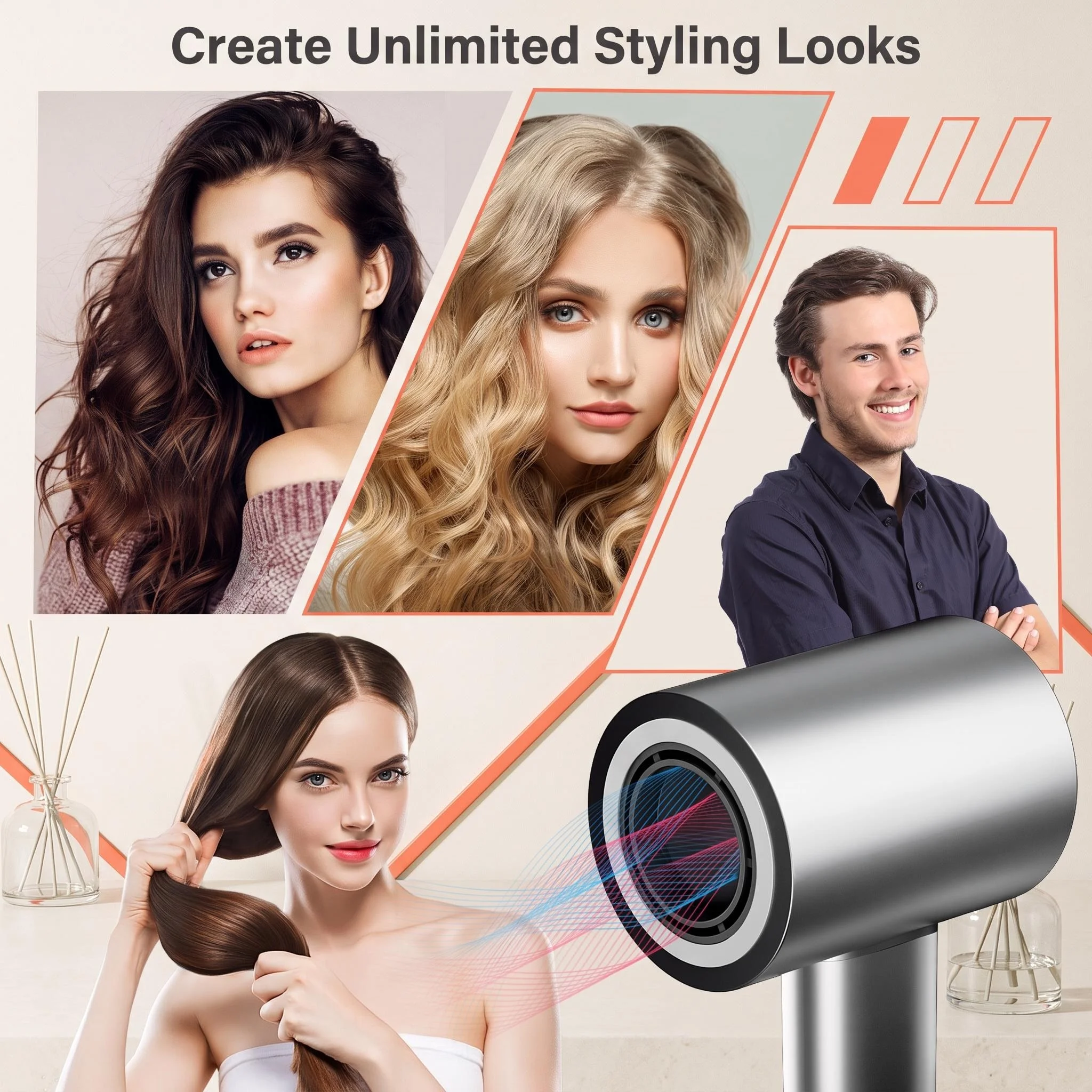 Низкошумный плазменный фен с в – обзор и цена Hair Blow Dryer Low Noise Powerful