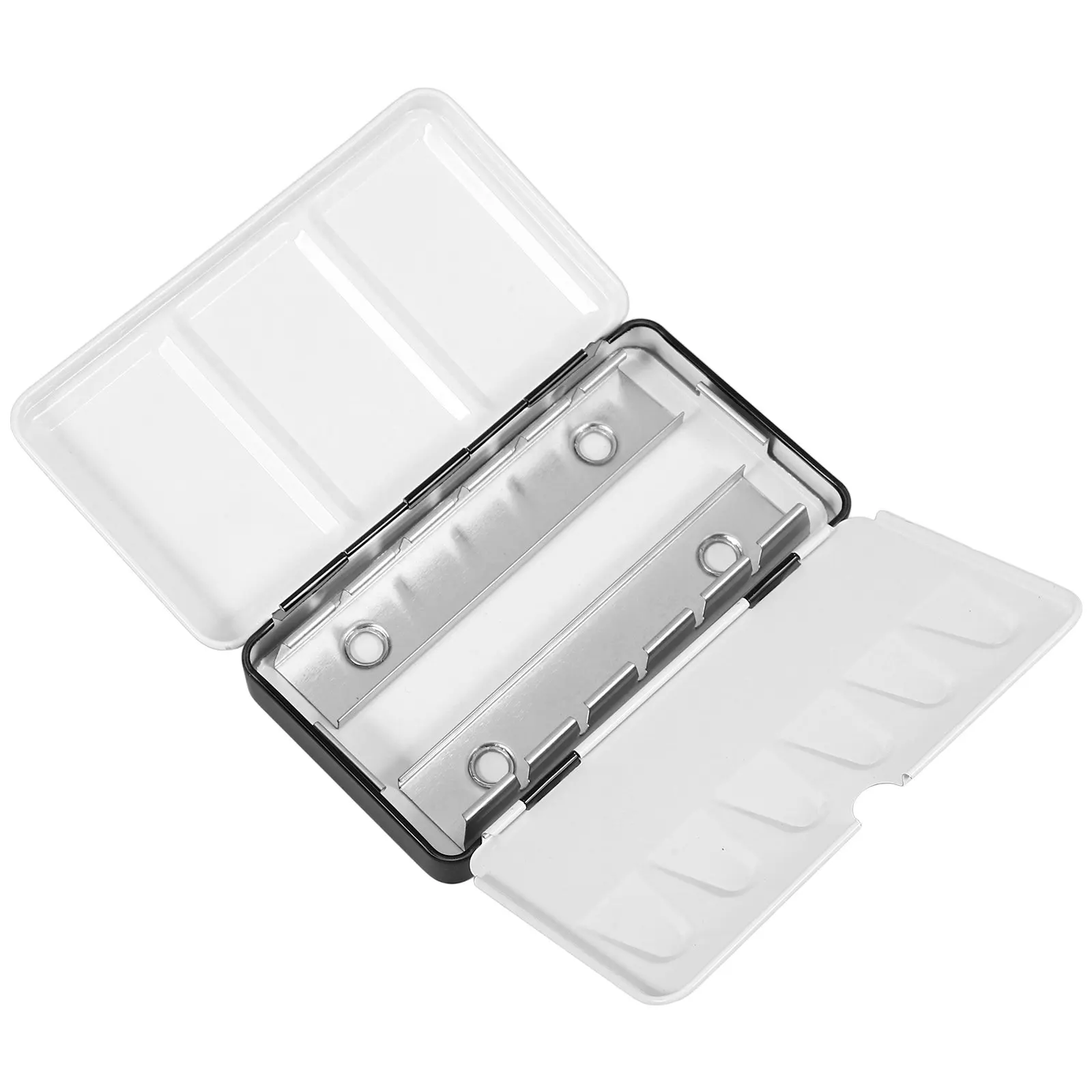 

Empty Watercolor Tin Box Black Iron Finish Portable Solid Pans Paint Case Watercolor Palette Travel Art Gouache Palette