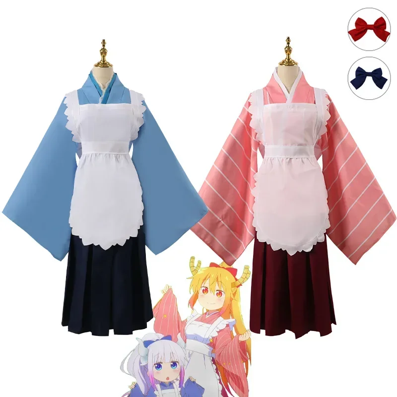 Anime Cosplay Miss Kobayashi‘s Dragon Maid Kamui Kanna Tooru Cosplay Costume Uniform Top Skirt Outfits Halloween Carnival Suit