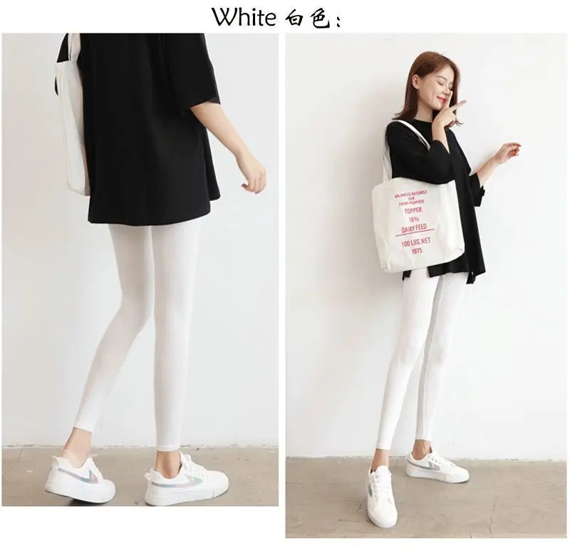 Legginsy Jesienne Damskie Szybkoschnące Błyszczące Pluszowe Przytulne Biurowe Damskie Rajstopy Jednolite Koreańskie Zimowe Elastyczne Dziewczęce Cyklistyczne Siedem-Stópki