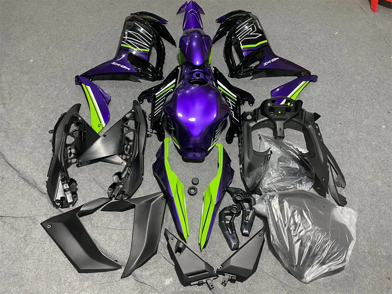 Motorcycle fairing fits ZX650 ER6F 2021 22 23 Ninja 650 2020 2021 2022 2023 Fairing Black Green White motorcycle housing