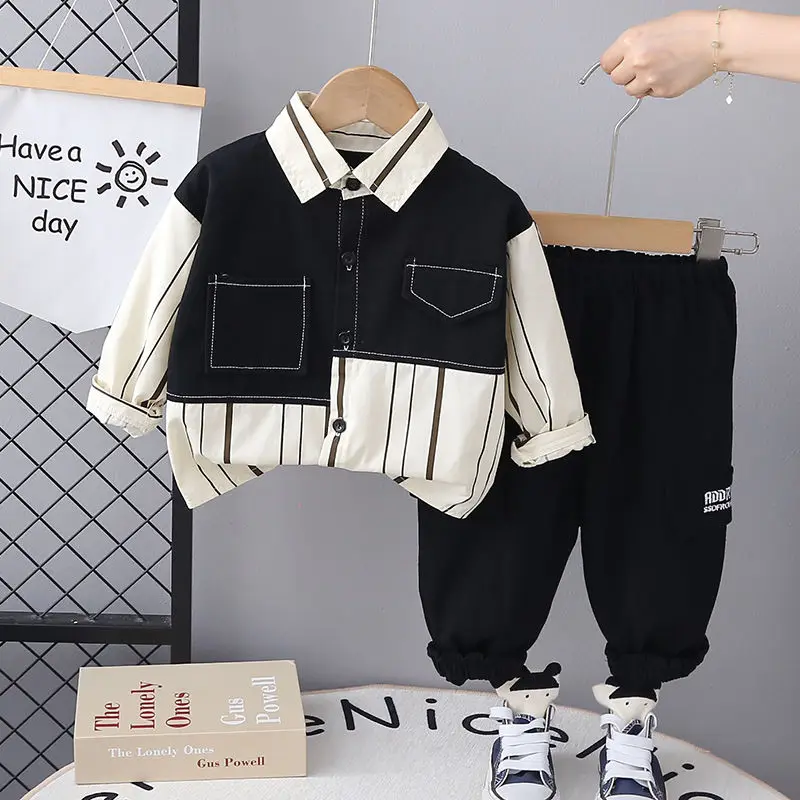 Baby Boy Outfit Set Spring Autumn Children\'s Long Sleeve shirts Pant Kids Suits for Boys Tracksuits