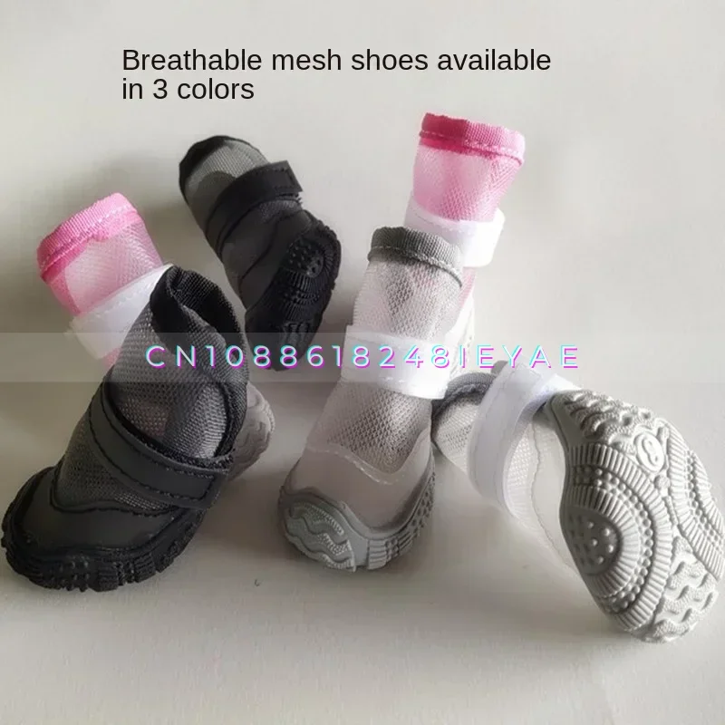 Verão respirável sapatos para cães pequenos anti-queimadura pés sapatos para animais de estimação poodle pomean yorkshire terrier filhote de cachorro sapatos cães acessórios