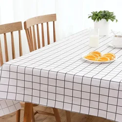 PEVA Oil Proof Plaid Tablecloth Waterproof Table Protector Cover For Outdoor And Indoor Decor Family Gathering Party Holiday Use