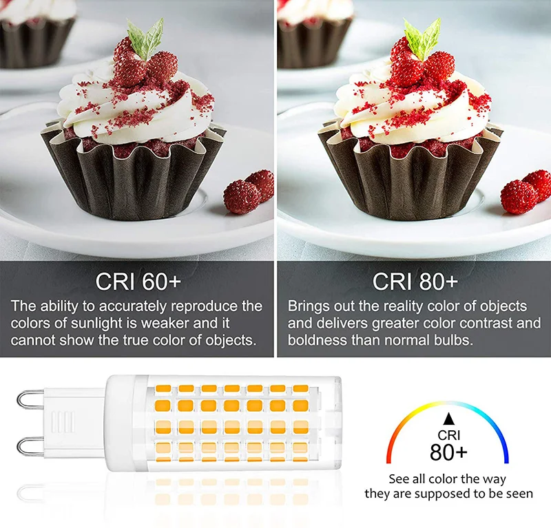G9 LED BULB AC220V 120V 6W No Flicker  88LEDS 2835 LED Lamp G9 Lights 690LM Chandelier Light replace 70W Halogen lighting