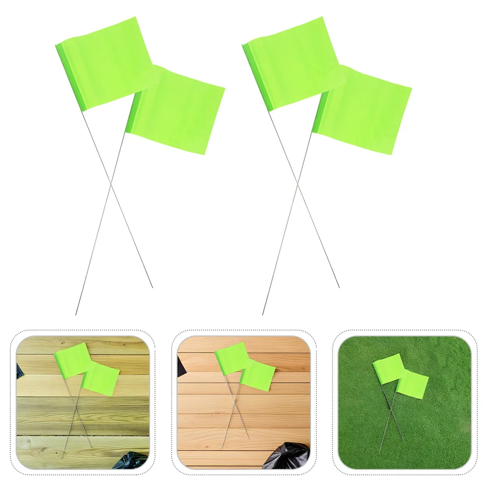 

70Pcs Outdoor Marking Flags High Visibility Steel Wire Stakes for Irrigation Landscaping Construction Boundary Yard Marker Flags