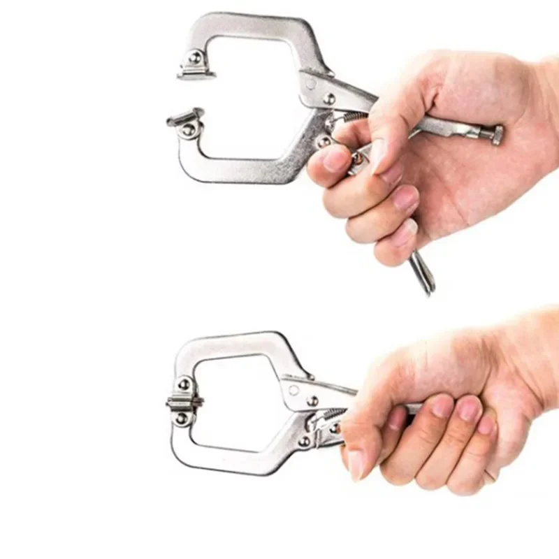 5 بوصة C المشبك متنوعة قفل لحام المشبك سبيكة صغيرة قفل كماشة DIY بها بنفسك أدوات إصلاح اليد الخشب العمل #4