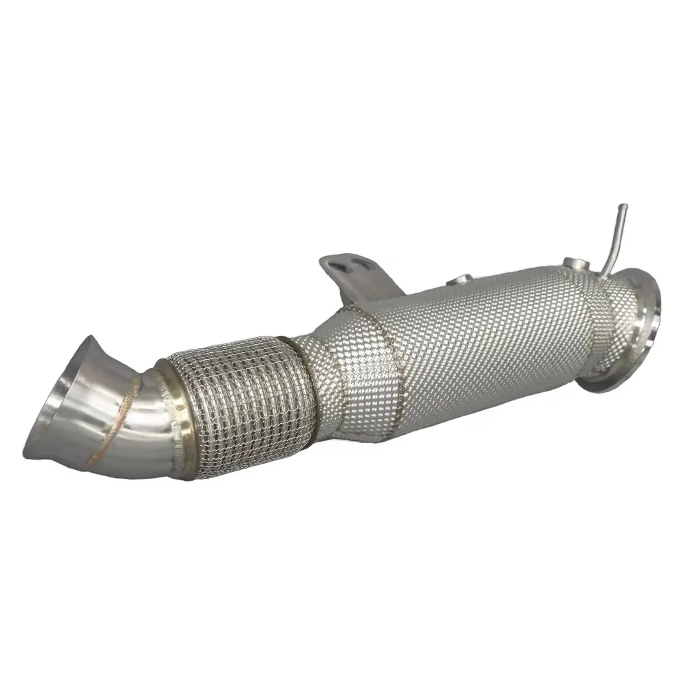 Three Way Catalytic Converter Downpipe for  X5/X6 3.0T 2020-2022 G05/G06 B58 with Heat Shield Stainless Steel JIAJUN 1.5mm