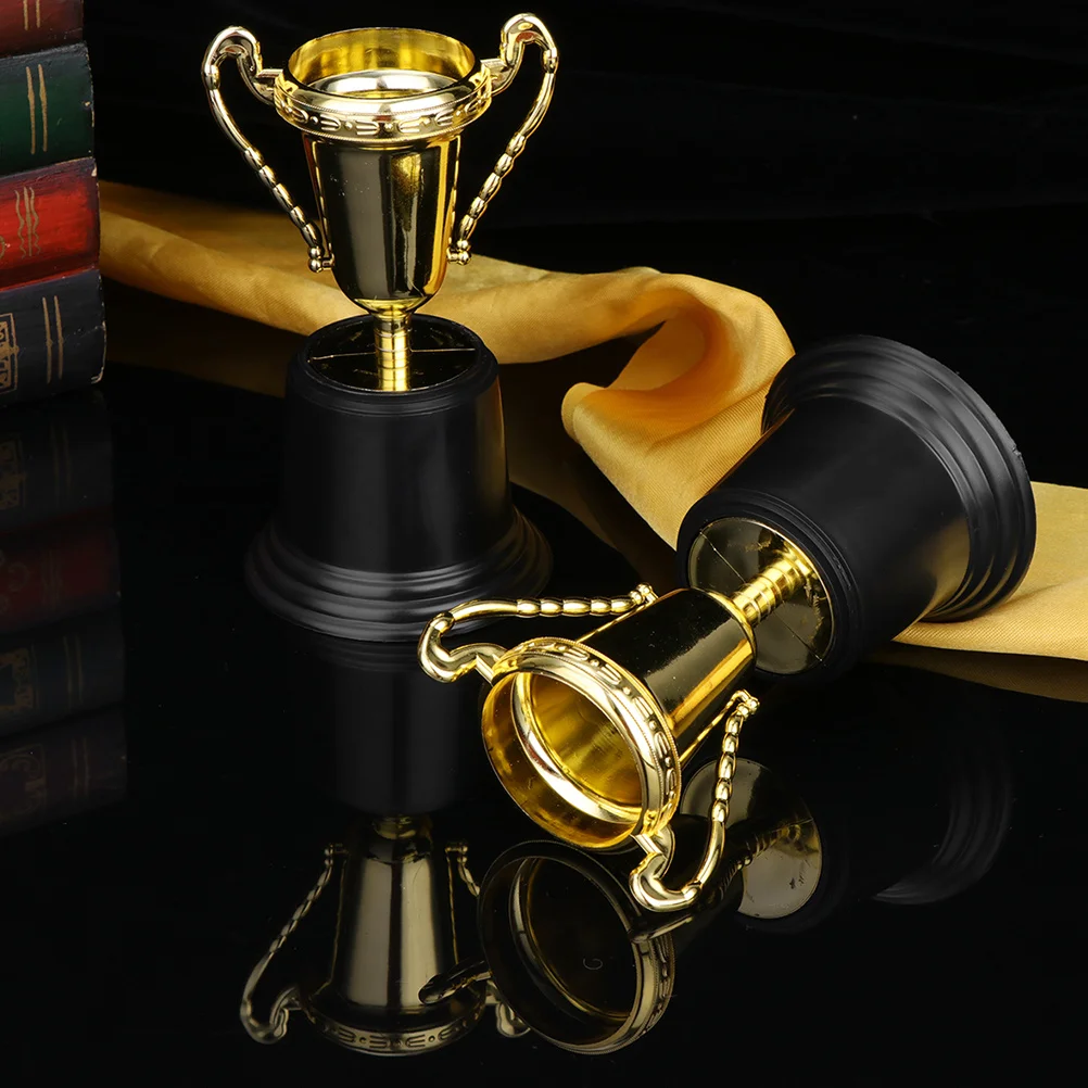 6 قطعة جائزة بلاستيكية صغيرة الكأس الذهبي جوائز الحفلات الفصول الدراسية المكافآت حفل رياضي هدايا جائزة صغيرة الكأس #5