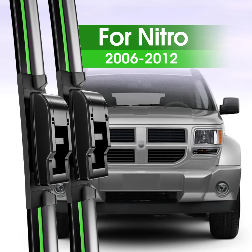 

2pcs Front Windshield Wiper Blades For Dodge Nitro 2006-2012 2007 2008 2009 2010 2011 Windscreen Window Accessories