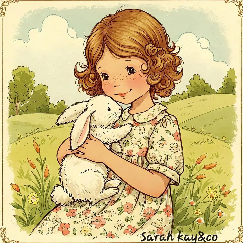 1 قطعة هايدي 5D DIY الماس اللوحة الحفر الكامل لطيف فتاة الأرنب الأزهار قماش أكريليك فرملس المنزل المطبخ جدار ديكور هدية #1