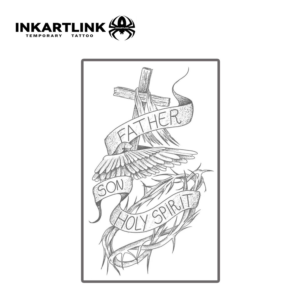 وشم مؤقت متقاطع وأشواك، آخر حتى 15 يومًا، ملصق سحري شبه دائم مقاوم للماء بتقنية جديدة، للمعتقدات الدينية.