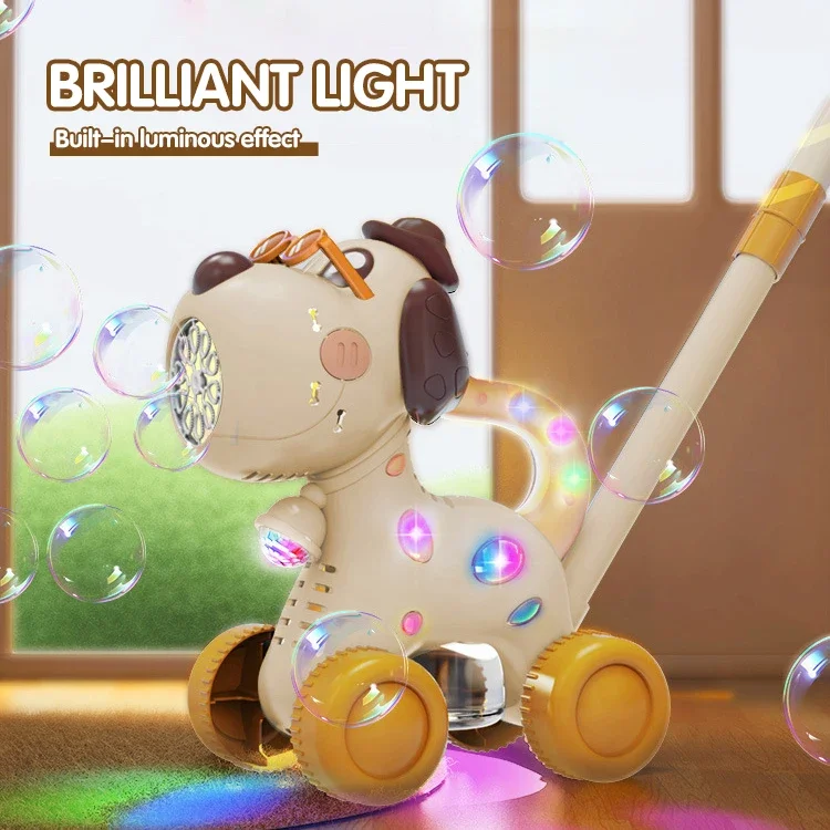 Push Bubble Cart Electric Blowing Toys Soap Blowers Automatic Bubbles Machine with Music Lights Children Gift Outdoor Games