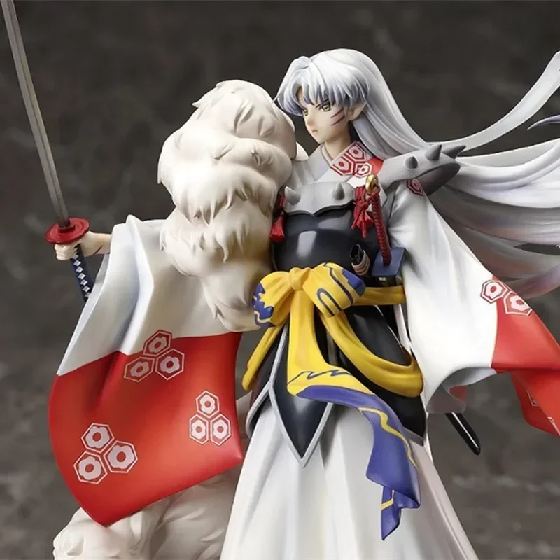 20cm Inuyasha Sesshomaru Kagome Zhuye Kawaii Anime Figure Gk Statue Model Toy Figures Ornaments Collect Office Decorations Gifts