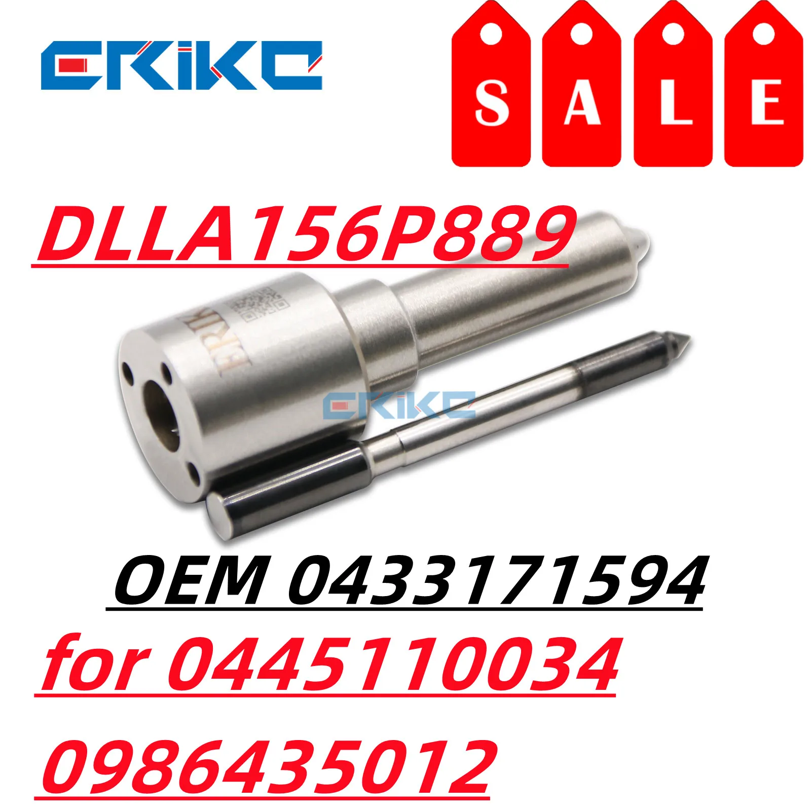 

ERIKC DLLA156P889 (0433171594) Diesel Fuel Injector Nozzle DLLA 156 P 889 (0433 171594) for 0445110034 and 0986435012