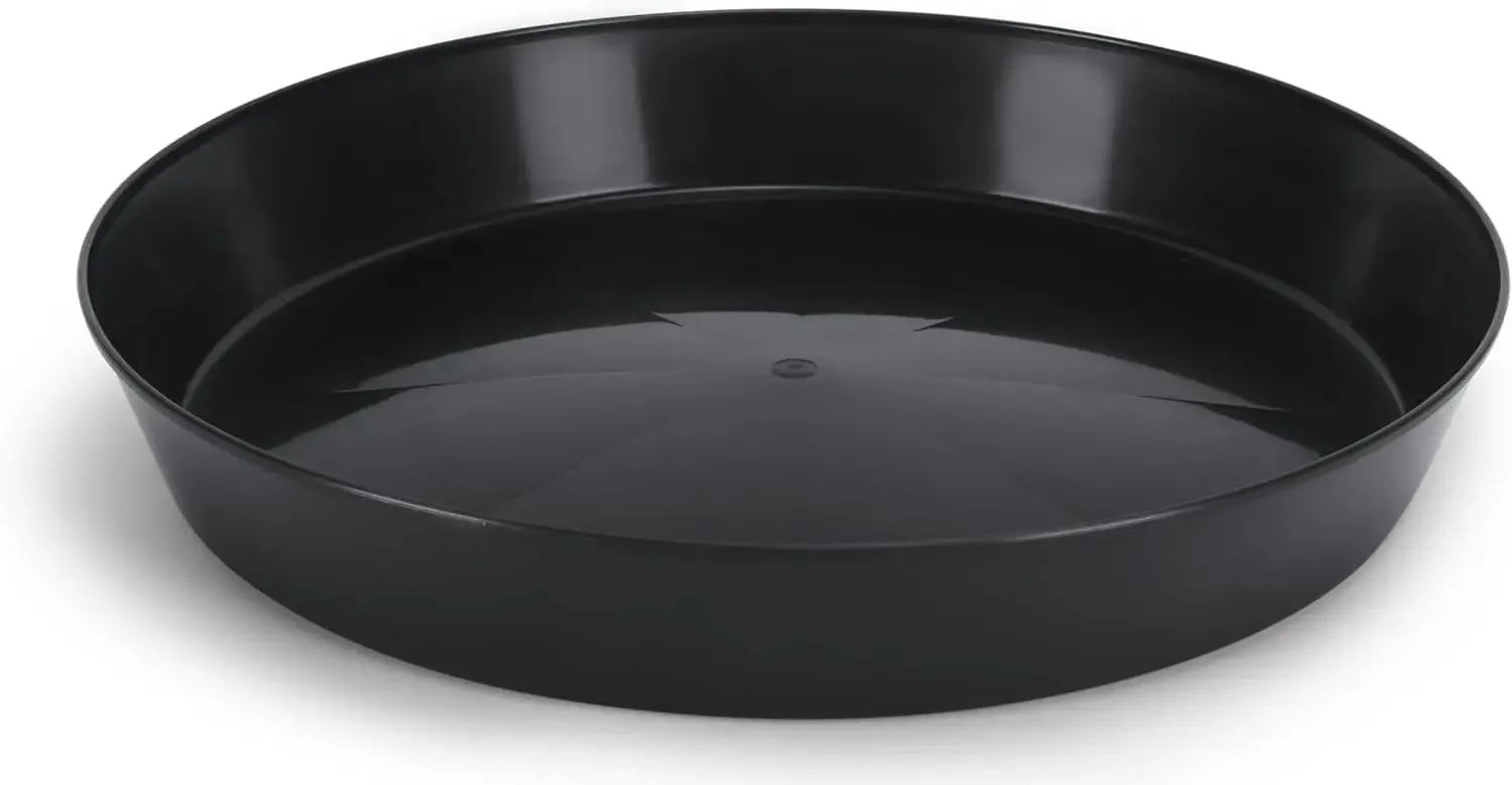 

Поддон для растений 12 дюймов (основание 10,1 дюйма), упаковка 100 штук - черный полипропилен