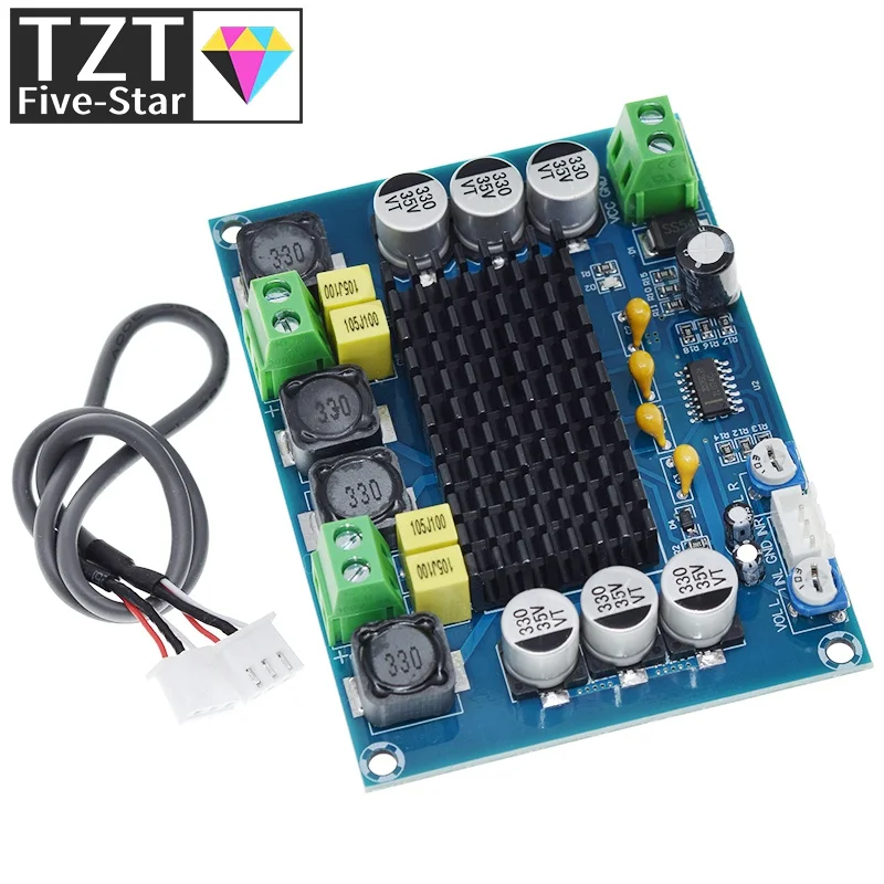 TZT DC 12V 24V 120W*2 TPA3116 D2 Dual Channel digital Power audio amplifier board  good