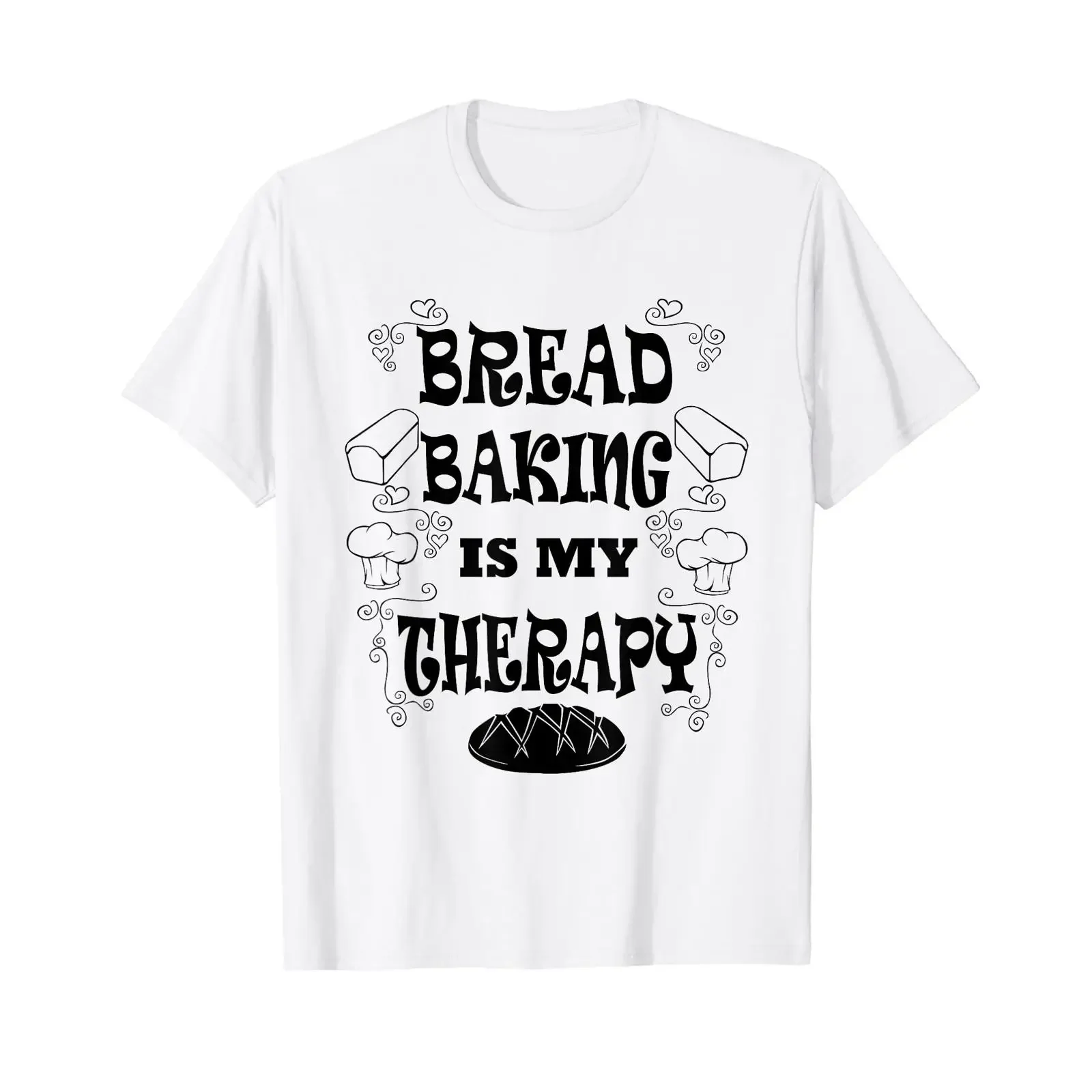 Bread Baking is Therapy Ironische Chef Cooking T Shirt blue vintage Washed streetwear homme Comfortable Stretched
