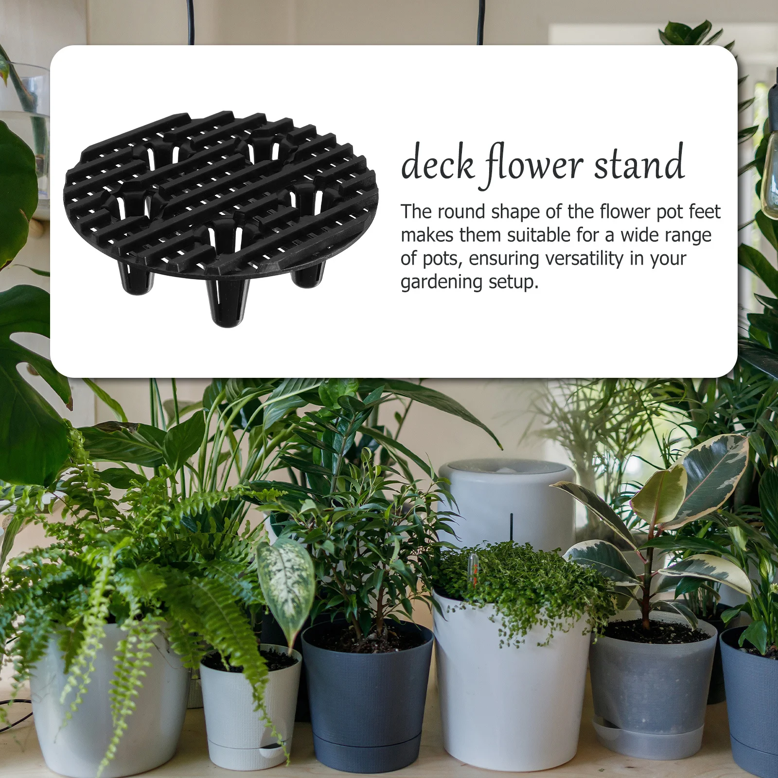 10 piedini per vasi rotondi addensati per piante, accessori da giardinaggio in plastica resistente, supporto ideale per vasi da fiori, protezione per patio