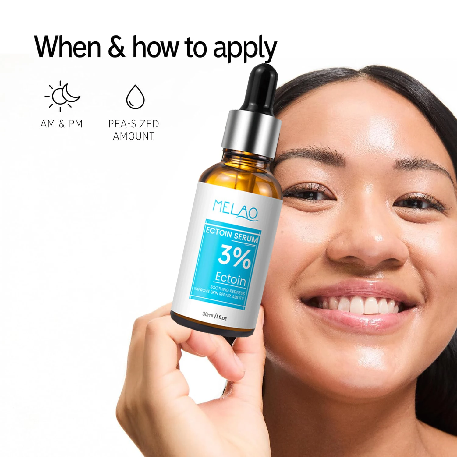 2pcs Ectoin Serum Anti-Aging Moisturizing Shrink Pores Hydrating Whitening Essence For Microneedle Instruments Skin Care