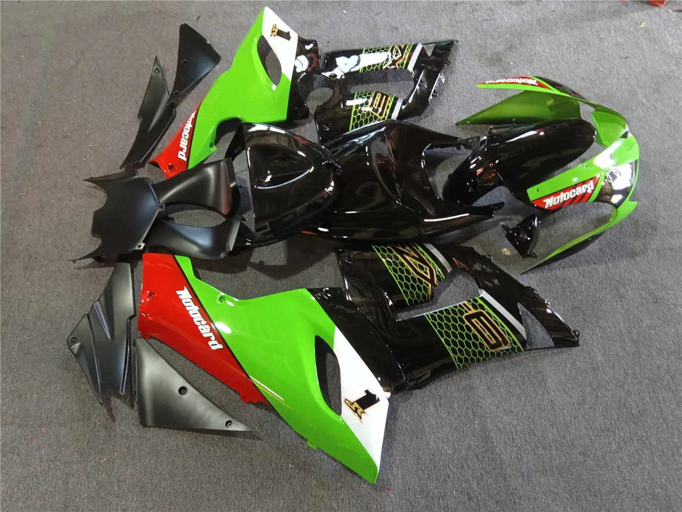 Motorcycle Fairing Kit Suitable for Kawasaki ZX-6R 05-06 Year 636 2005 2006 Fairing Green Black White Red