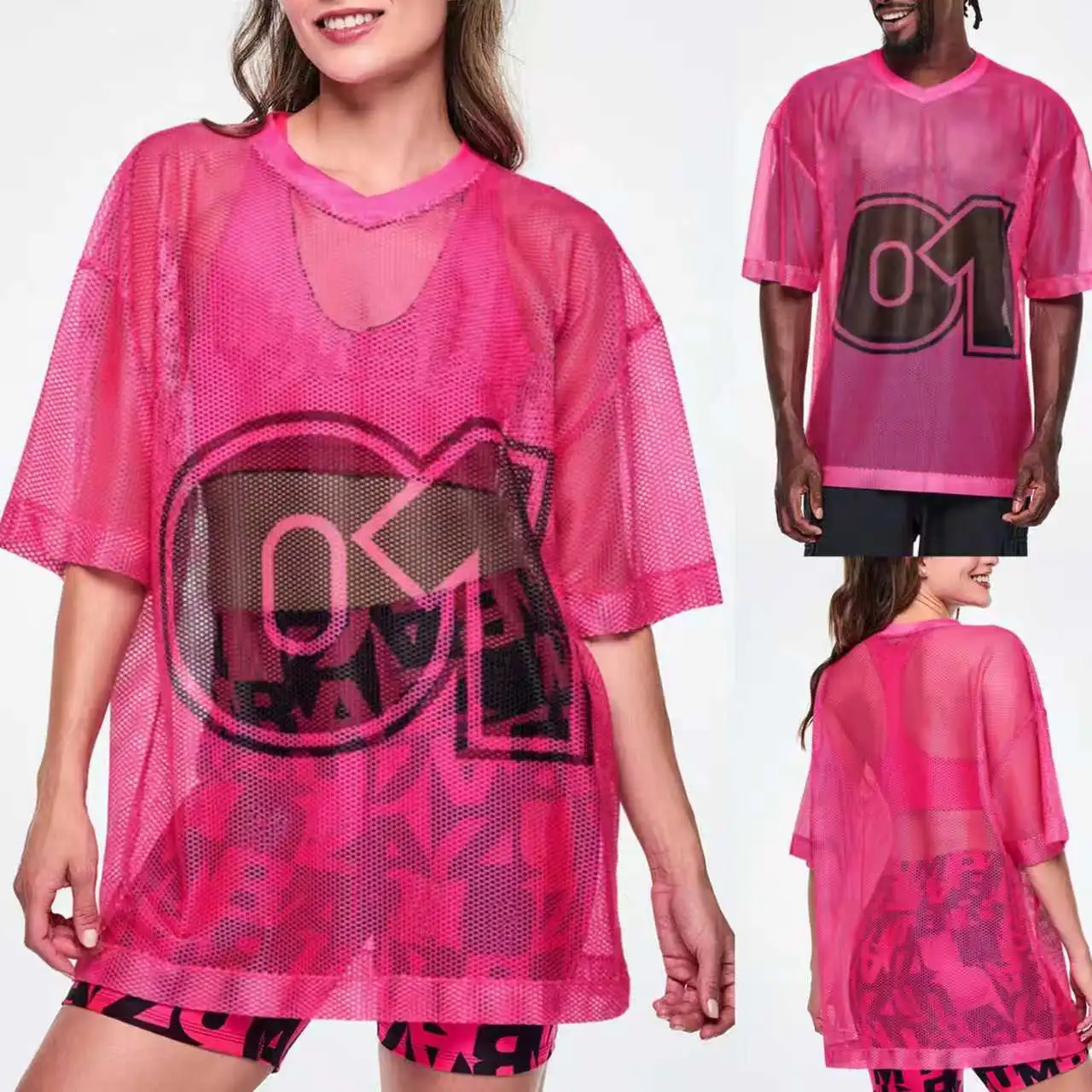 Loose Short Sleeve Sports T Shirt Men Women Fitness Suit Rock Series New R945
