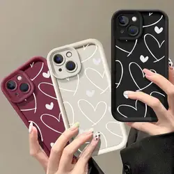 Phone Case for Samsung Galaxy A32 A33 A53 A31 A51 A71 A52 A04 A11 A50 A03 A03S A04E A10S A12 A13 A20S A22 A23 A30 Love Heart