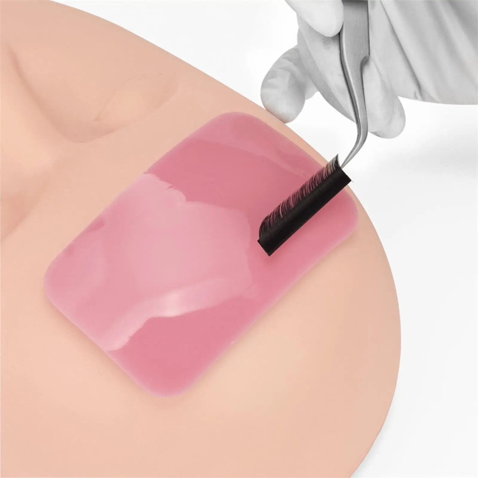 Almofada de extensão de cílios de silicone reutilizável ferramenta de palete suporte de cílios postiços