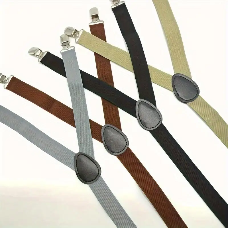 1 paio di supporti per camicie da uomo Stays Y-Style regolabile elastico per le gambe Bretelle Cinghie antiscivolo Clip Calzino Reggicalze Anti Rughe