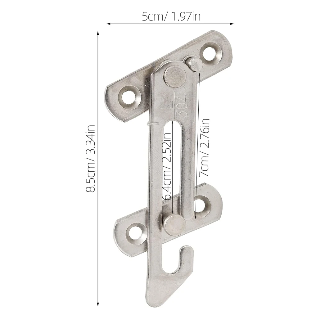 4Pcs Window Lock Safety Buckle Concealed Restrictor Child Protection Stopper Easy Install for Sliding Vertical Windows