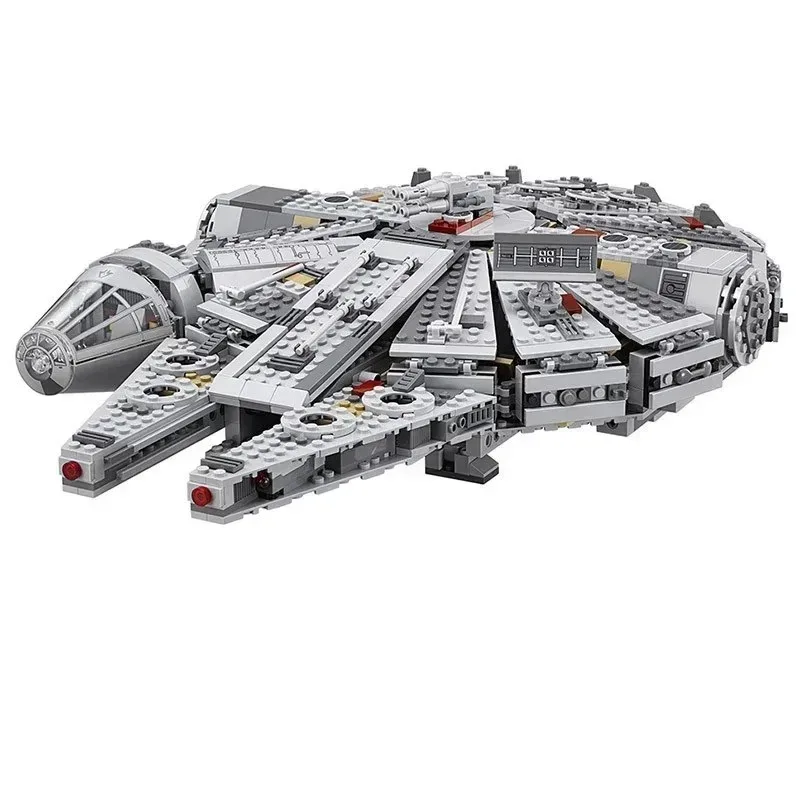 In Stock 1381 Pcs Space Millennium War Ship Spacecraft Set Falcon Alien MINI 75105 Figure Model Building Blocks Bricks Toy Gift