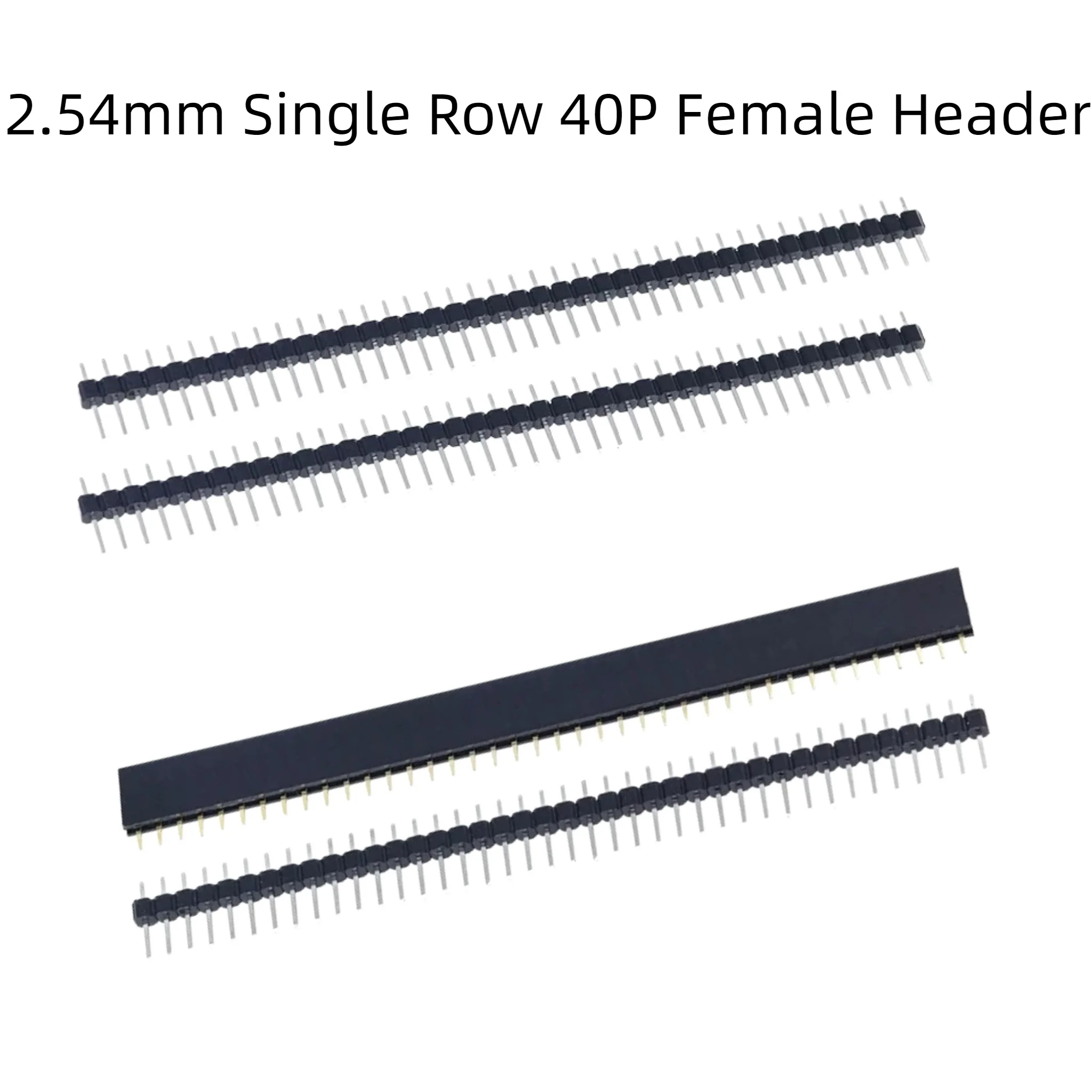 2.54mm Pitch 1x40Pin Single Row Female Header Socket 40P PCB Pin Header Connector for Arduino