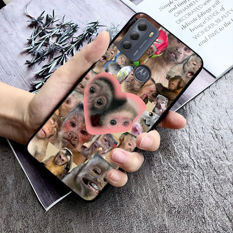 

Cute Funny Monkey Case For Motorola Moto G Stylus 5G G Play G35 G45 G54 G24 G86 G04S E13 E14 E32 E32S