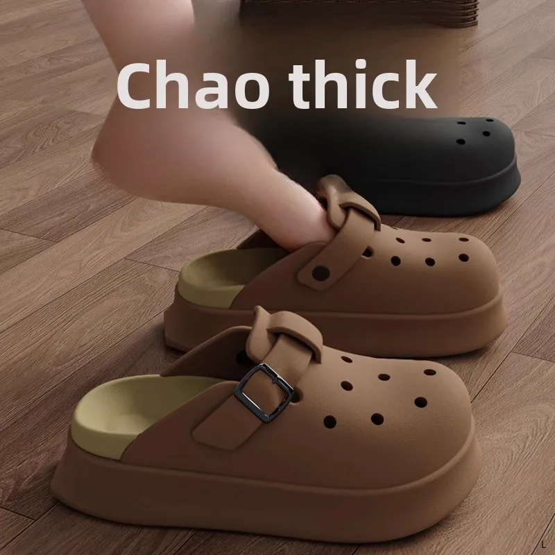 

Summer hollow beach sandals women's outdoor platform Eva hole shoes home comfort non-slip garden shoes