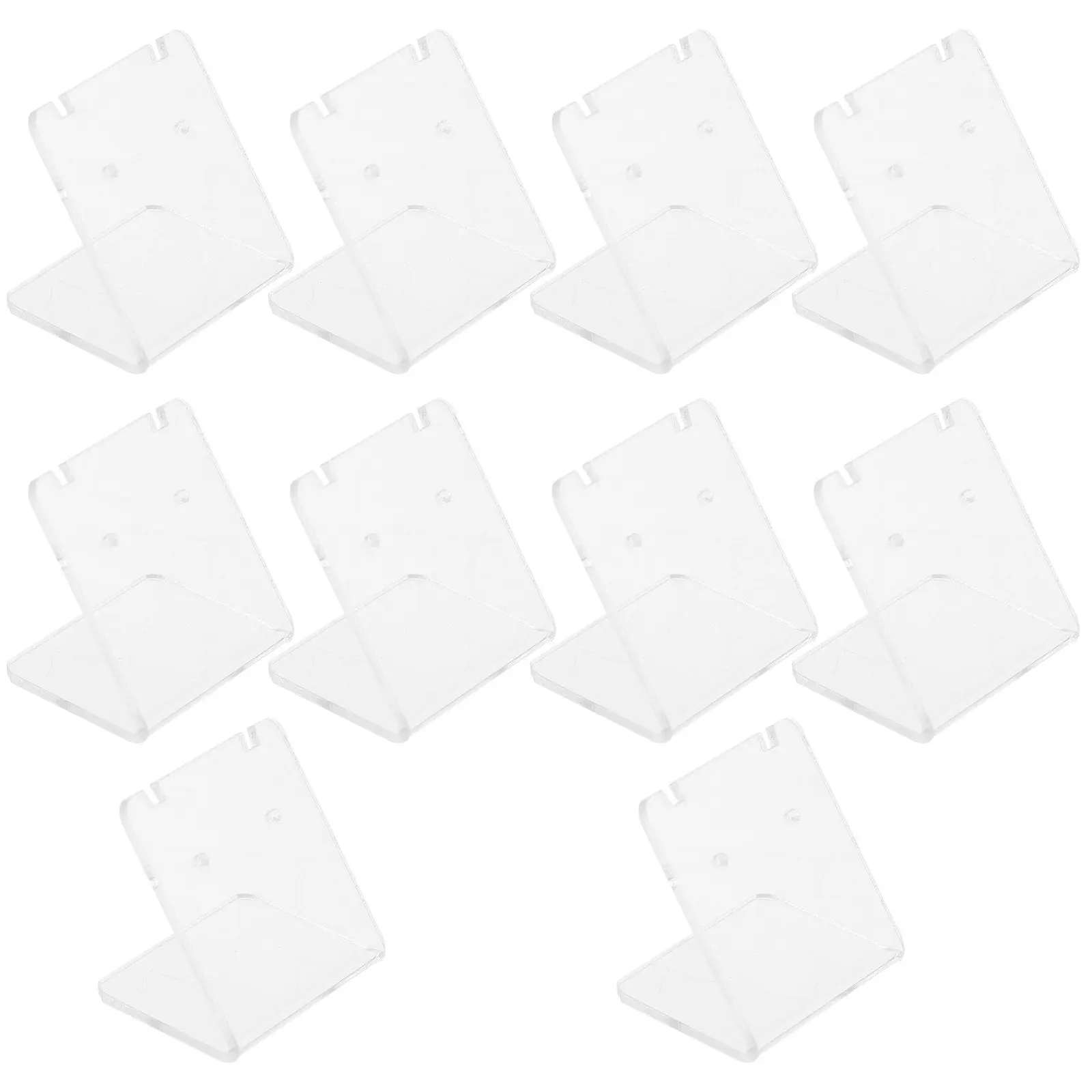 

Набор из 10 акриловых прозрачных L-образных подставок для серег, органайзер для хранения украшений, настольные подставки для ювелирных изделий