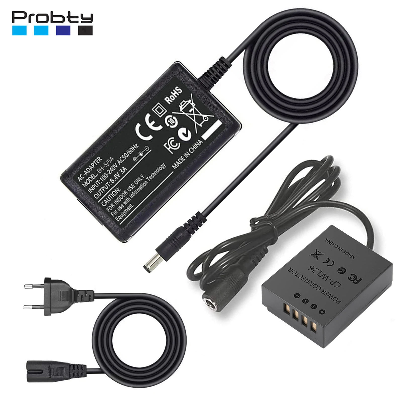 CP-W126 NP-W126S Dummy Battery Power Adapter for Fujifilm XT3 XT30 XT2 Fuji XT1 X-T200 X-Pro2 X-Pro3 X-S10 X-E2 X-M1 X-A1 X-A2