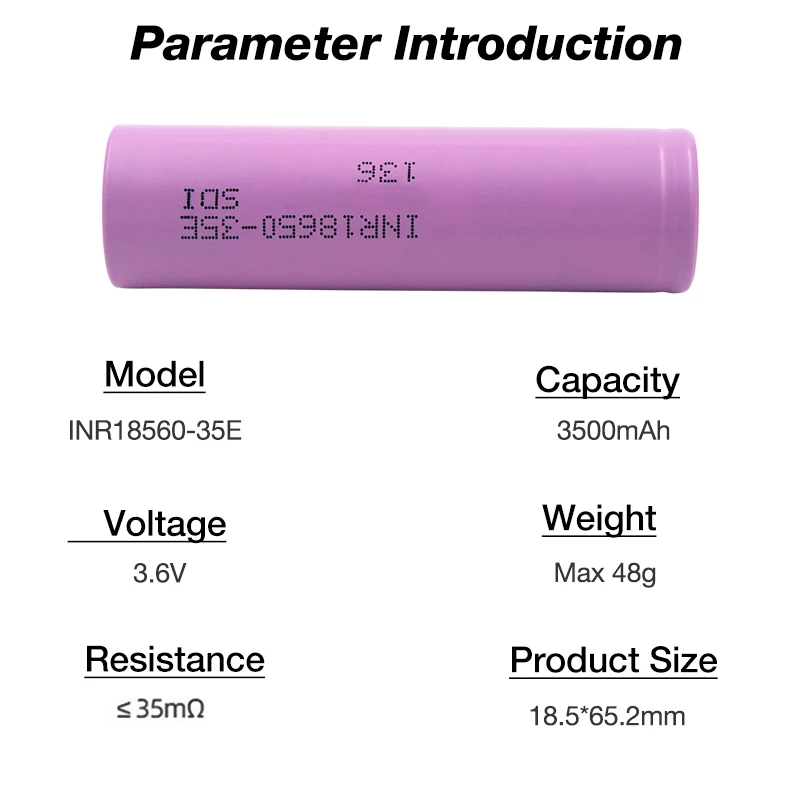 Wysoki prąd 25A 3.7V 3500mAh Li-ion 18650 35E akumulator do Samsung INR18650 DIY Makita Ryobi Bosch Ryobi baterii