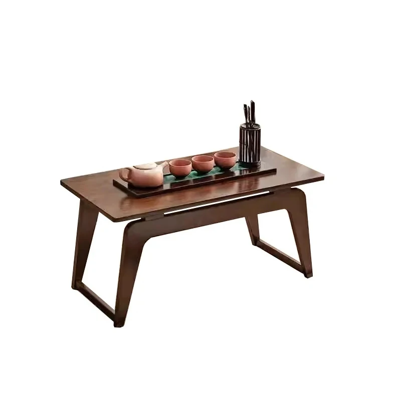 custom.Japanese Style Solid Wood Tea Table Small Apartment Simple Kung Fu Bay Window Balcony Living Room Home Coffee Tea