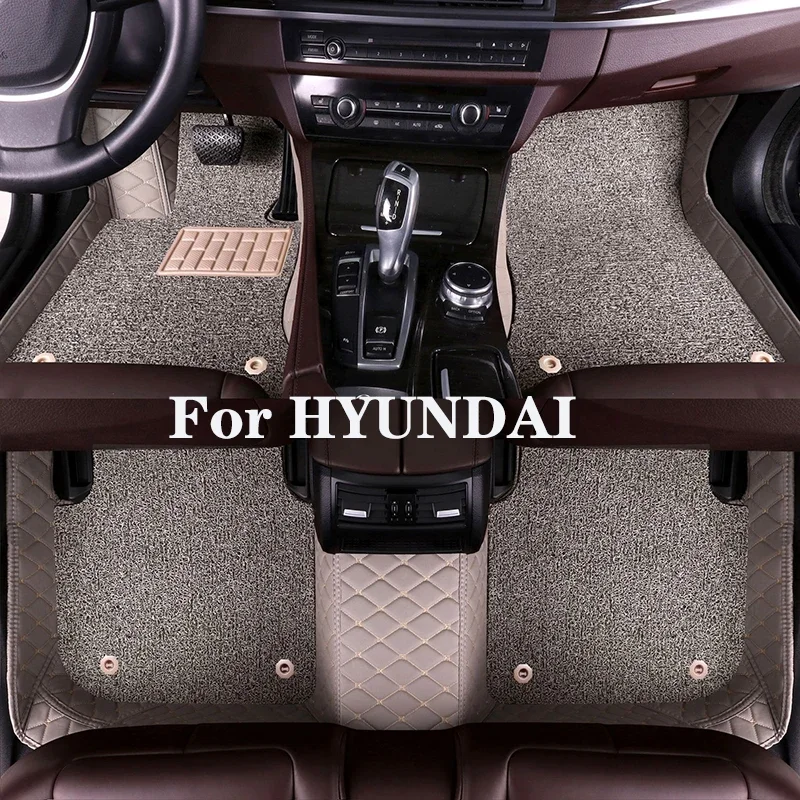 

High Quality Customized Double Layer Detachable Diamond Pattern Car Floor Mat For HYUNDAI Valoster H1 Grand Starex Auto Parts