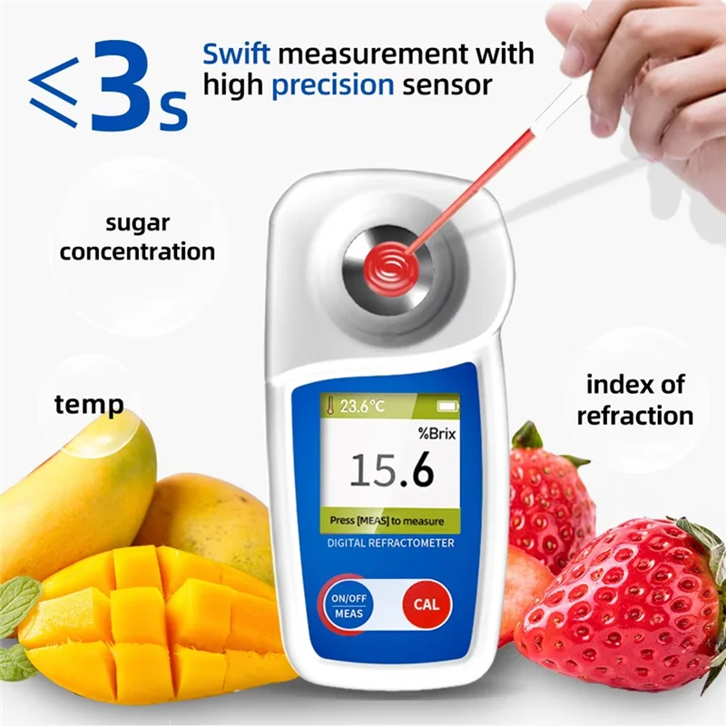 

ABFY-Sugar Content Tester Digital Refractometer 0-35% Sugar Content Test Sugary Drink Beverage Fruit Juice