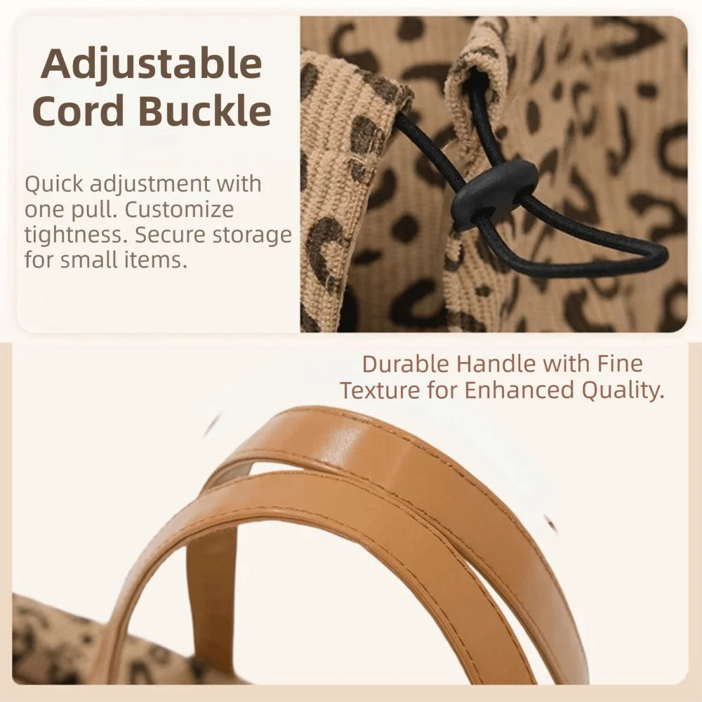 

Вместительная сумка-тоут из вельвета с принтом вишни/леопарда, регулируемый плечевой ремень, милая сумка с принтом, простая сумка с множеством карманов